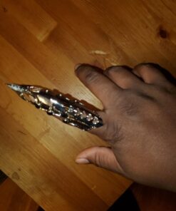 PiercingJ Men's Knuckle Joint Full Finger Double Ring Punk Rock Gothic Hinged Activity Rings Halloween Cosplay Costume Accessories Jewelry Armor#07 42 71U39QXBkyL