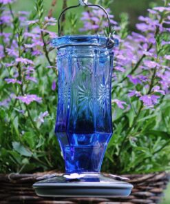 Perky-Pet Sapphire Starburst Vintage Glass Hummingbird Feeder 8129-2 20 71U3Mv q92L