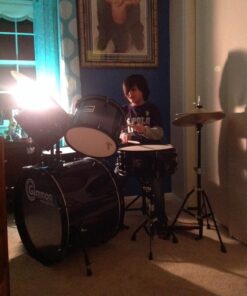 Gammon Percussion Full Size Complete Adult 5 Piece Drum Set with Cymbals Stands Stool and Sticks, Black 34 71U3hcmqB2L