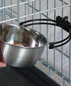 Alternative view of MidWest Homes for Pets Snap'y Fit Food Bowl | Pet Bowl, 20 oz. (2.5 cups) | Dog Bowl Easily Affixes to a Metal Dog Crate, Cat Cage or Bird Cage | Pet Bowl Measures 6L x 6W x 2H Inches,Silver 20 Ounces (2.5 cups)