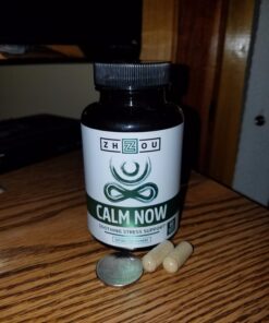 Zhou Calm Now Soothing Support with B Vitamins, Ashwagandha, Magnesium & Zinc, Relax, Focus & Positive Mind, Supports Serotonin Increase, Non-GMO, Vegan, Gluten-Free, 30 Servings - 60 VegCaps 34 71U4XmG8FhL 1