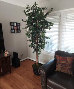 Nearly Natural 7ft. Ficus Artificial Tree, Green 84 in Trees 31 71U4atAFgJL