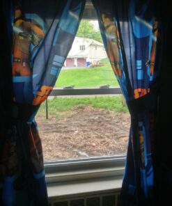 Star Wars Rebels Blue 63” Drapery/Curtain 4pc Set (2 Panels, 2 Tie backs) - Official Star Wars Product 10 71U5SnraRZL