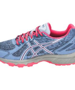 ASICS Girl's, Gel Venture 6 GS Trail Running Sneaker - Big Kid 6.5 Little Kid Blue Pink 9 71U6NM451KL
