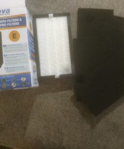 VEVA Premium 2 HEPA Filters and 6 Pack of Pre-Filters compatible with Air Purifier Models AC4100/AC4150BLCA and Replacement FLT4100 Filter E 26 71U6c6t TbL