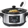 Hamilton Beach Portable 6 Quart Set & Forget Digital Programmable Slow Cooker Lock, Dishwasher Safe Crock & Lid, Temperature Probe, Stainless Steel 26 71U6e5Yh5DL