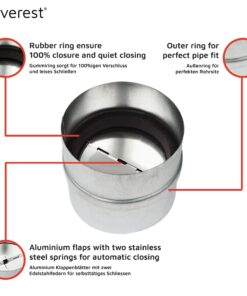 neverest RK 4" Professional Backdraft Shutter Damper Connector Duct 4 Inch 11 71U7XuBmmOL