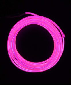 Alternative view of lychee 15ft EL Wire Neon Glowing Strobing Electroluminescent Light El Wire w/Battery Pack for Parties, Halloween Decoration (Pink, Outdoor use) Pink