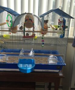 Prevue Hendryx Triple Roof Cockatiel Cage, Blue and White Blue & White 18 71U8iTiYexL 2