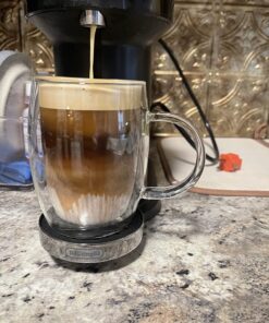 JoyJolt Double Wall Glass Coffee Mugs - 13.5oz Double Walled Glasses, Thermal Borosilicate Glass Insulated Coffee Mug. Clear Coffee Glass Cup, Cappuccino Mug, Iced Coffee Cup, Tea Mugs 44 71U8rpCvJtL