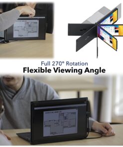 Portable Monitor for Laptops, New Mobile Pixels Duex Plus 13.3" Full HD IPS Dual Laptop Monitor, USB C/USB A Plug and Play Laptop Screen Extender,Windows/Mac/Android/Switch Compatible (Duex Plus) Duex Plus Only 33 71U9 UyLugL