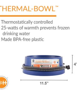 Alternative view of K&H Pet Products Thermal-Bowl Outdoor Heated Dog Bowl Blue 96 Ounces
