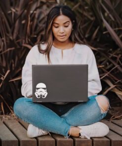 Storm Trooper Helmet Sticker Decal Notebook Car Laptop 5" x 6" (White) 19 71U9a6Zyu2L