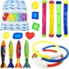 JOYIN 18Pcs Diving Pool Toys for Kids, Swimming Pool Toy with Storage Bag Includes 4 Pool Rings, 4 Diving Sticks, 4 Bandits, 6 Treasures Underwater Swim Pool Games for Ages 8-12 15 71U9xTjNQQL