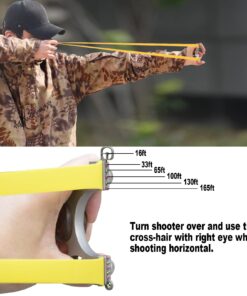 Tongtu Stainless Steel Takedown Slingshot for Adults Outdoor Hunting Practice with Flat Rubber Bands High Velocity Catapult Slingshots Wood 11 71UAhdgZEQL