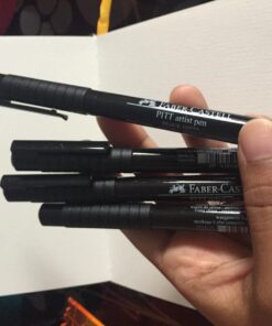 Faber-Castell Wallet of 4 PITT Artist Pens - Black (199) 19 71UAihnydeL