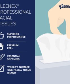 Kleenex Professional Facial Tissue for Business (21400), Flat Tissue Boxes, 36 Boxes / Case, 100 Tissues / Box, 3,600 Tissues / Case White 100 Count (Pack of 36) 33 71UAjxoQLHL