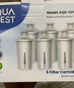 AQUA CREST Replacement for Brita® Water Filter, Pitchers and Dispensers, Classic OB03, Mavea® 107007, and More, NSF Certified Pitcher Water Filter, 1 Year Filter Supply, 6 Count 6 Count (Pack of 1) 55 71UBZxmMqPL