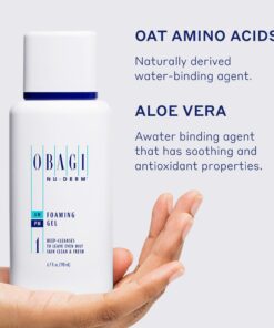 Obagi Nu-Derm Foaming Gel for Face – Hydrating Cleanser With Aloe Vera – Foaming Facial Cleanser – Lightweight Face Cleanser – Skincare Product for Smooth Skin - Deep-Cleansing Formula - 6.7fl oz 6.76 Fl Oz (Pack of 1) 17 71UBrDNcUL