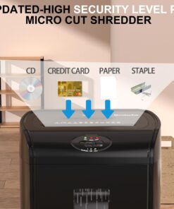 Paper Shredder for Home Office Use, 10-Sheet P5 Microcut Paper Credit Shredder for Office Use,58dB,4.76 Gallon Bin,Superb Quite CD290-1-10 14 71UBslqYtL