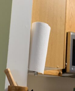 iDesign Orbinni Wall Mounted Metal Paper Towel Holder, Roll Organizer for Kitchen, Bathroom, Craft Room, Satin Silver Set of 1 34 71UCIwd7J1L