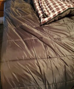 TETON Sports Mammoth Queen Size Sleeping Bag- Double Sleeping Bag – A Warm Bag The Whole Family can Enjoy – Great Sleeping Bag for Camping, Hunting and Base Camp. Compression Sack Included Grey (Cotton Flannel Liner) Mammoth 0F 40 71UCZpOadsL