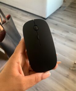 Bluetooth Mouse for iPad Pro iPad Air Rechargeable Bluetooth Wireless Mouse for MacBook pro MacBook Air Mac Laptop Chromebook Windows Laptop Desktop Computer HP PC DELL (Black) BLACK 48 71UED5DAChL