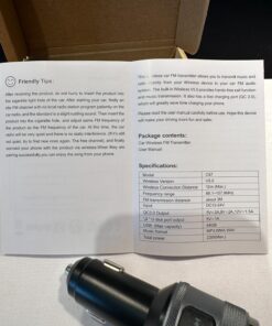 IMDEN Bluetooth 5.0 FM Transmitter for Car, 3.0 Wireless Bluetooth FM Radio Adapter Music Player FM Transmitter/Car Kit with Hands-Free Calling and 2 USB Ports Charger Support USB Drive black 39 71UEG9s3NqL