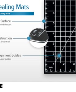 Dahle Vantage 10672 Self-Healing Cutting Mat, 18"x24", 1/2" Grid, 5 Layers for Max Healing, Perfect for Crafts & Sewing, Black 18" x 24" 29 71UEKUFJJGS 1