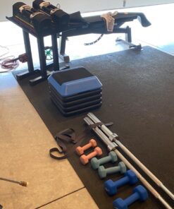 The Step Original Aerobic Platform, Health Club Size Steppers for Exercise with risers for adjustable Home Workout, stair stepper for exercise and home gym 4 Risers Grey 45 71UFNjgloIL