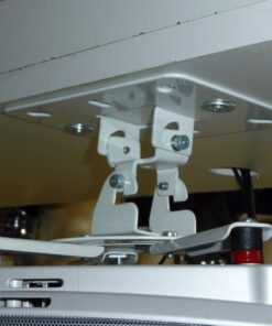 suptek White Projector Ceiling Mount Bracket Fits Flat or Sloped Ceiling Height Adjustable with Extendable Length for LCD/DLP Projectors (PR05) 55 71UG3iV0MEL 1
