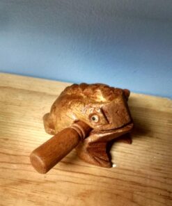 Alternative view of Deluxe Small 2" Wood Frog Guiro Rasp - Percussion Musical Instrument Tone Block - by World Percussion USA