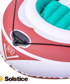 SOLSTICE Inflatable Fishing Boat Rafts 2 to 6 Person Options for Adults Compatible with Motor Comes W/Accessories Pole Holders Cushions Grab Line 6 to 12 Ft Sizes Outdoorsman Voyager Dinghy Air Floor Voyager 6-Person Boat 13 71UHsIvfTL