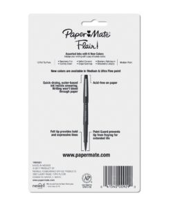 Paper Mate Flair Felt Tip Pens, Medium Point (0.7mm), Limited Edition Candy Pop Pack, Assorted Colors, 12 Count 12 Count (Pack of 1) Medium Tip 20 71UIEr3qTL