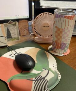 HOPONY Ergonomic Mouse Pad with Wrist Support Gel Rest, Comfortable for Computer, Laptop, Pain Relief with Non-Slip Rubber Base, 9 x 10 in,Modern Abstract Modern Abstract 24 71UIUtu2q3L