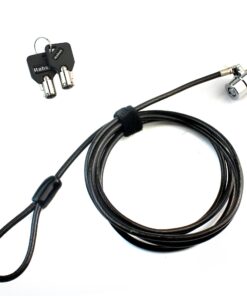 RUBAN Notebook Lock and Security Cable (PC/Laptop) Two Keys 6.2 Foot (Black) only fit Security Slot (7x3mm) 23 71UIaPqm6YL