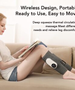 LINGTENG Leg Massager for Circulation and Pain Relief, Calf Air Compression Massager with Heat, Leg Massager with 3 Intensities, 3 Modes, Easy to use, Muscle Relaxation, Gifts (Pair) Gray 45 71UJQSKdtBL