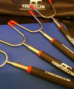 Tapirus Marshmallow Roasting Sticks | Set of 4 Extra Long Retractable Campfire Sticks | Protect Kids with Insulated Handles | Extendable Smore & Hot Dog Skewers | Heavy Duty Metal Camping Accessory 66 71UJbZpc6kL