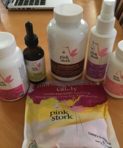 Pink Stork Morning Sickness Bundle with Organic Ginger Peach Tea and Sweets, Supports Morning Sickness for Pregnant Women, Digestion, and Motion Sickness, 1st Trimester Pregnancy Must Haves, Set of 3 17 71UKECpuCTL