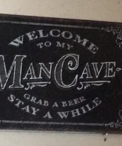 Welcome To My Man Cave Decor Vintage Tin Sign 11" x 15" Rustic Metal Wall Art ManCave Beer Gifts For Men, Dad, Son, Looks Great in Office, Garage, Shop, Bar, Pub 6 71ULMhKWwL