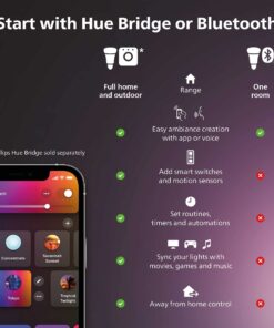 Philips Hue Smart 60W A19 LED Bulb - White and Color Ambiance Color-Changing Light - 3 Pack - 800LM - E26 - Indoor - Control with Hue App - Works with Alexa, Google Assistant and Apple Homekit White & Color Ambiance 3 Count (Pack of 1) Base Lumen (60W) 29 71ULnZUH9iL