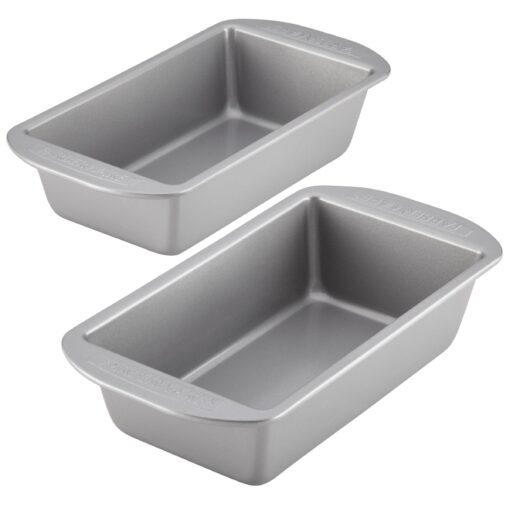 Farberware Bakeware Meatloaf/Nonstick Baking Loaf Pan Set, Two 9-Inch x 5-Inch, Gray Two 9-Inch x 5-Inch Loaf Pans