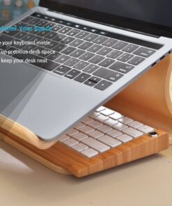 Yasirona SAMDI Birch Wood Laptop Stand for Desk Riser Wood, Wooden Notebook Laptop Stand Holder with Air Breathing Slots for 10-16 Inch MacBook Notebook, Eye-Level Ergonomic, Laptop Wood Riser Stand 9 71UN8iz8JL