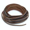 LolliBeads 5mm Flat Genuine Leather Cord Braiding String Dark Brown Espresso (2 Yards) 5mm_2yards Flat_dark_brown 26 71UNMXdU57L