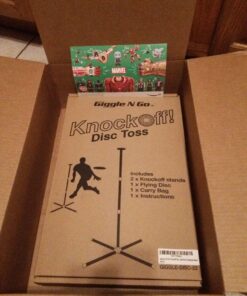 Giggle N Go Yard Games for Adults and Kids - Outdoor Polish Horseshoes Game Set for Backyard and Lawn with Frisbee, Bottle Stands, Poles and Storage Bag 30 71UNpMCZAL