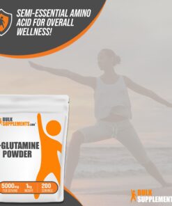 BULKSUPPLEMENTS.COM L-Glutamine Powder - Glutamine Supplement, L Glutamine 5000mg, L Glutamine Powder - Gut Health & Recovery, Unflavored & Gluten Free, 5000mg (5g) per Serving, 1kg (2.2 lbs) 2.2 Pound (Pack of 1) 22 71UO npNk1L