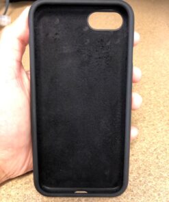 Anuck iPhone SE Case 2022/2020, iPhone 8 Case, iPhone 7 Case, Non-Slip Liquid Silicone Gel Rubber Bumper Phone Case Soft Microfiber Lining Hard Shockproof Protective Cases Cover 4.7", Black 29 71UO7iqO39L