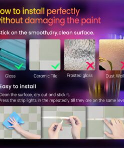 TJOY 50ft Bluetooth LED Strip Lights, Music Sync 5050 LED Light Strip RGB Color Changing LED Lights Strip with Phone Remote, LED Lights for Bedroom Kitchen TV Party TIKTOK DIY (APP+Remote +Mic) 23 71UOmGhuoWL 1