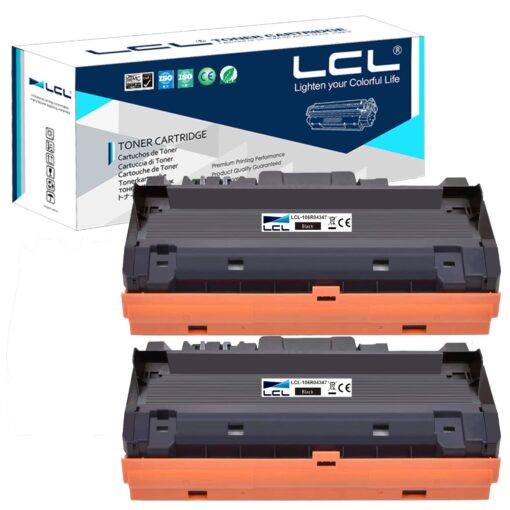 LCL Compatible Toner Cartridge Replacement for Xerox 106R04347 106R04346 B210 B205 B215 High-Yield（2-Pack Black