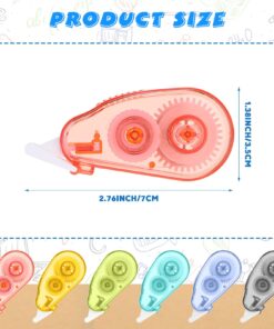 Alternative view of 100 Pack Mini Correction Tape Correction Correctional Tape Ink Corrector Tape Eraser Instant Correction Applicator for Office School Student Stationery Supplies, 0.2 x 158 Inch (Candy Color) Candy Color